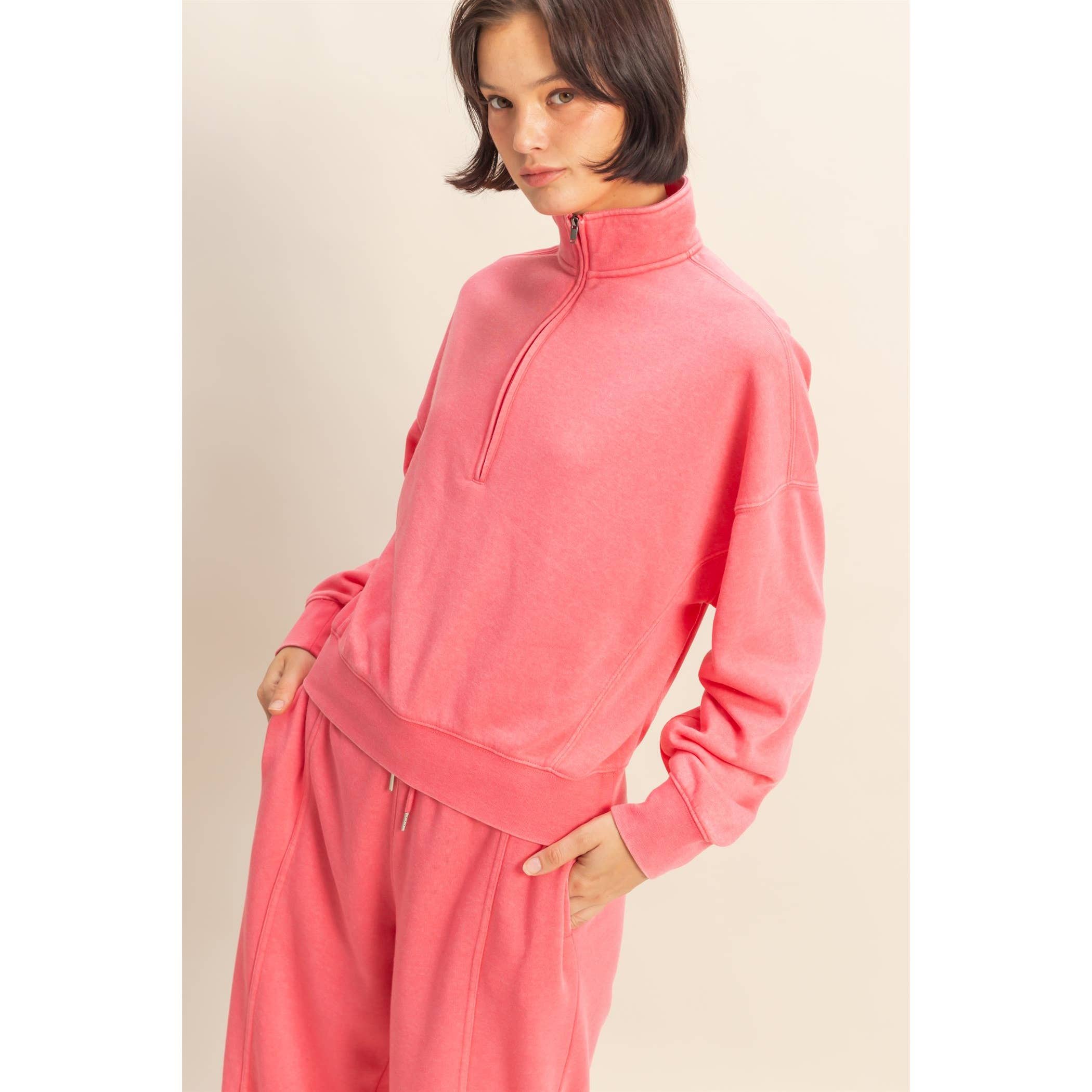 Double Zero - Venta al por mayor Sudadera - Mujer - Sudadera con media cremallera Love This Way26