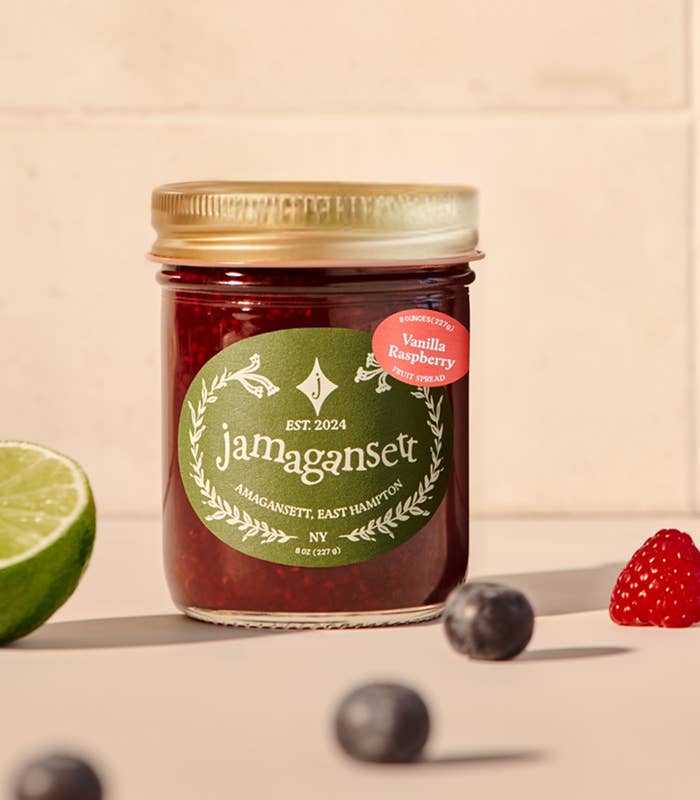 Jamagansett - Wholesale Preserves - Vanilla Raspberry Preserves - 8oz jars