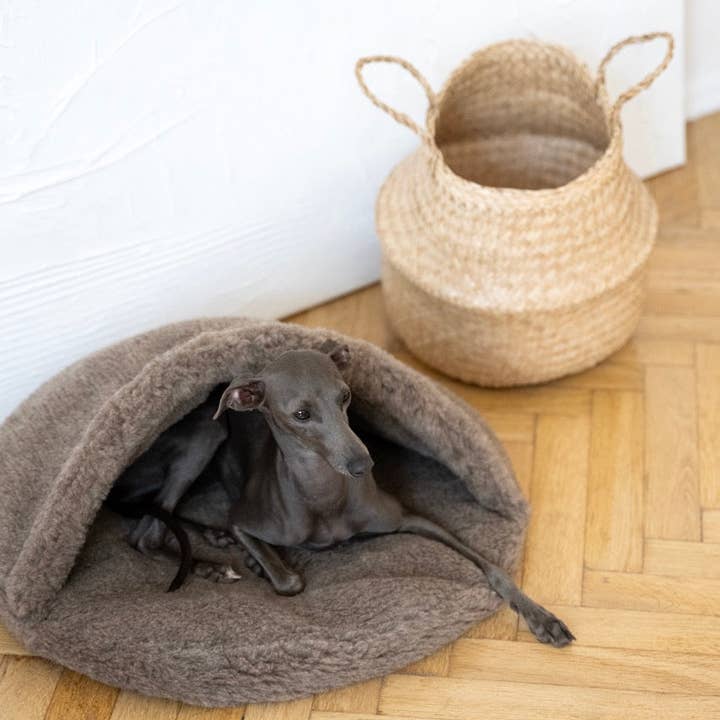 Mellow - Wholesale Pet bed – Cat/dog - Natural Wool Pet Cave - Beige2