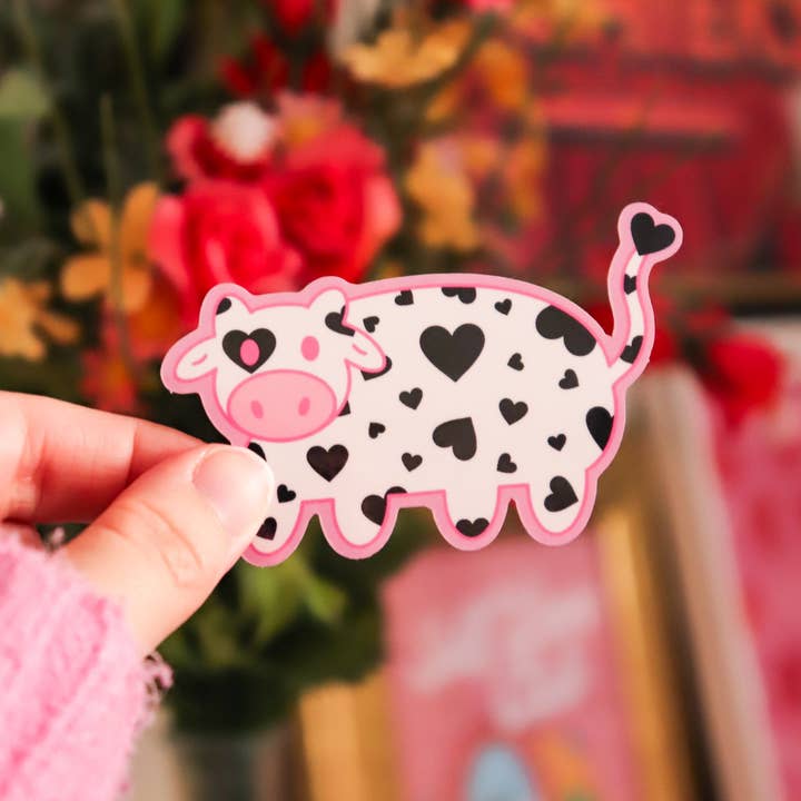 Day Dreamer Studios - Wholesale Sticker - Lovely Cow | Glossy Waterproof Vinyl Sticker