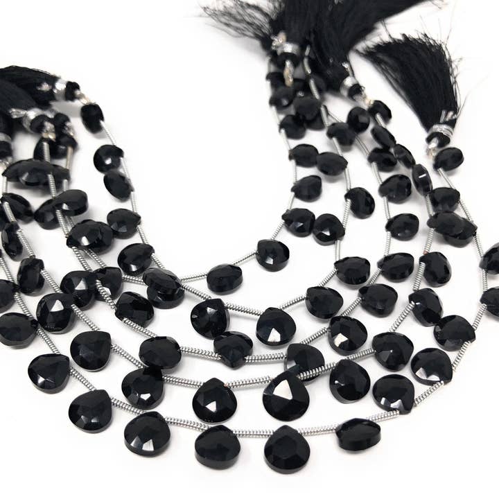 Zwarte Onyx kralen, edelsteen kralen, groothandel kralen, bulk kralen, sieraden benodigdheden voor het maken van sieraden, 8mm -9mm, 8" streng voor wholesale door Akstar Gems