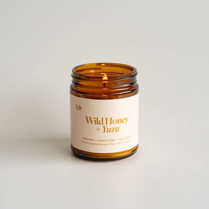 Misiyo Candle Co - Wholesale Jar/Filled Candle - Wild Honey + Yuzu | Canadian Beeswax Candle2