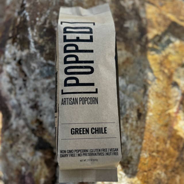 Green Chile Artisan Popcorn for wholesale by POPPED Artisan Popcorn