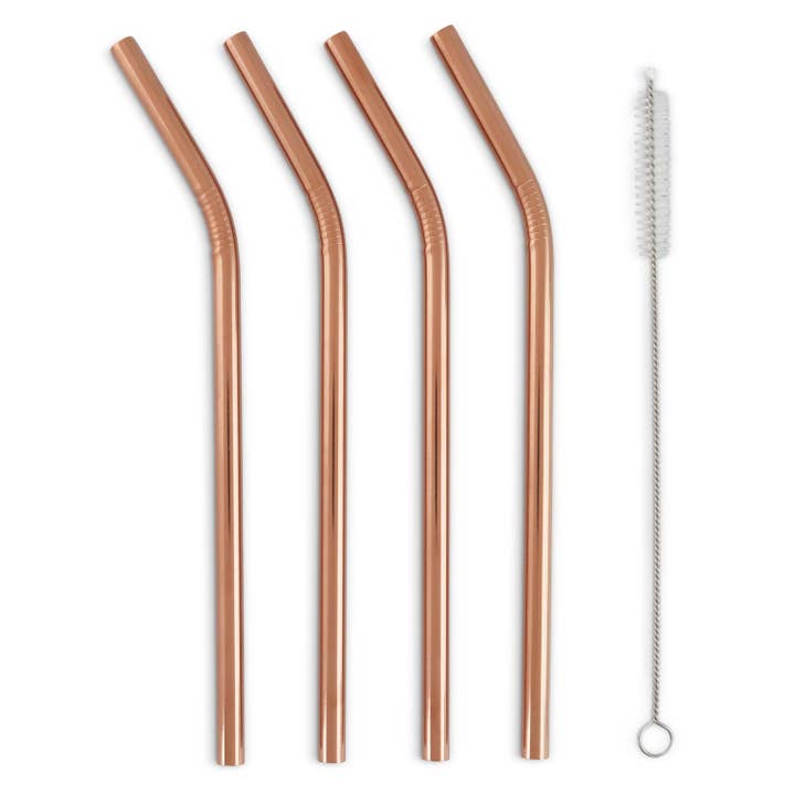 UBERSTAR - Wholesale Drinking straw - Reusable Stainless Steel Metal Straws - Rose Gold2
