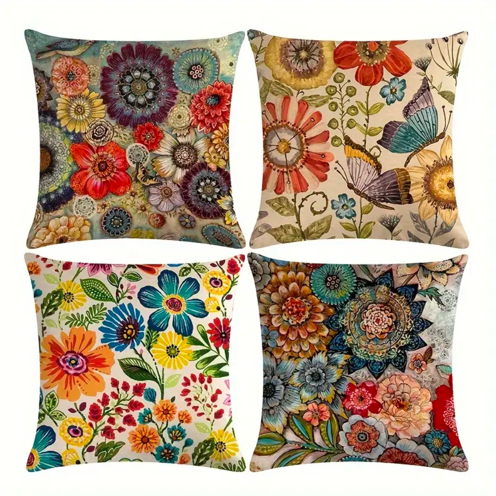 Moderny - Wholesale Throw Pillow Cover - Mexican Flowers Cushion Covers0