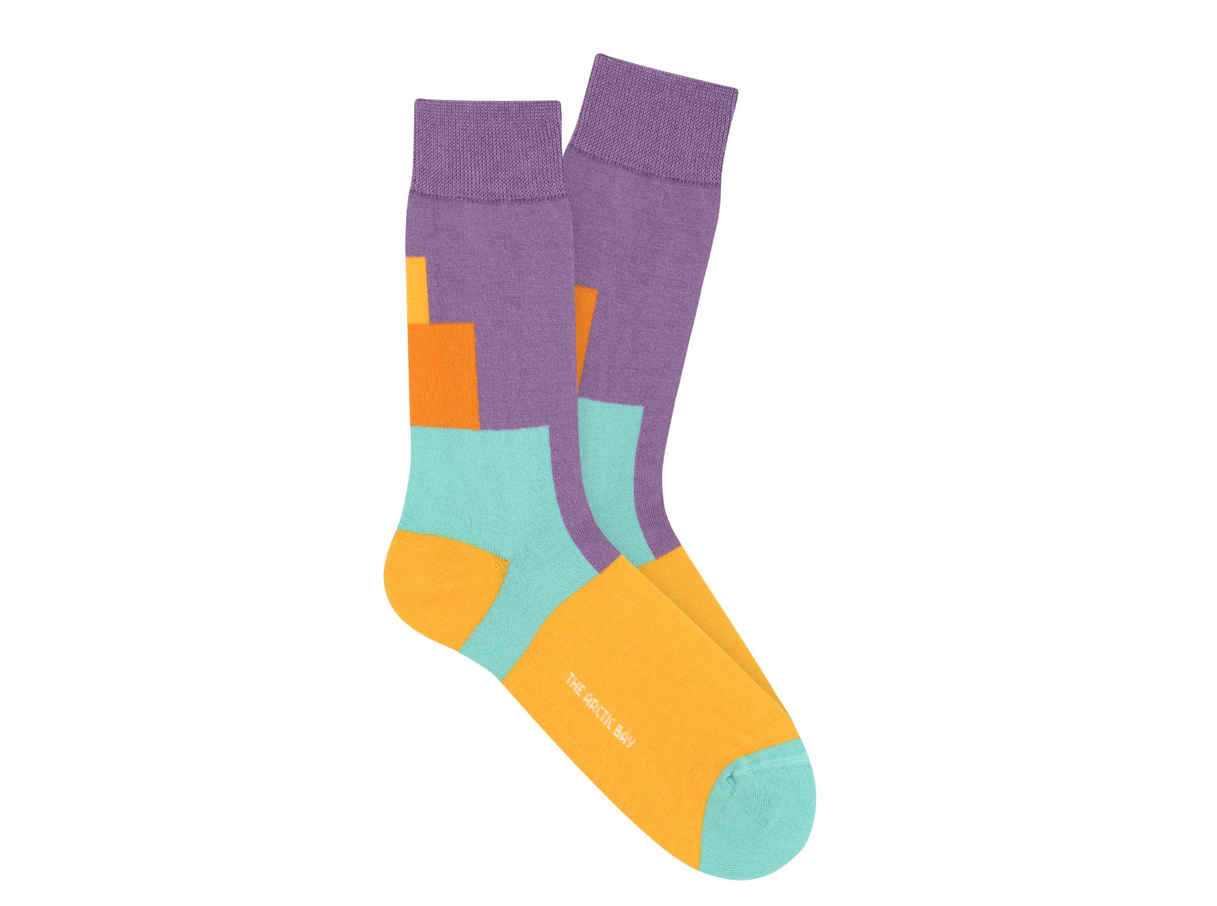 The arctic bay - Wholesale Socks - Unisex - Socks Fibonacci Orange/Violet0