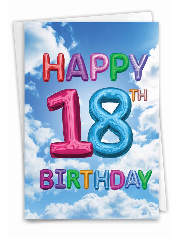 Birthday Card - Inflated Messages - 18 for wholesale by NobleWorks