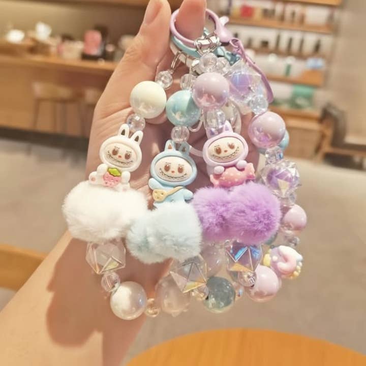 Catenina e portachiavi con perline a cartone animato per ragazze per la vendita all'ingrosso da parte di Buddha Yoga