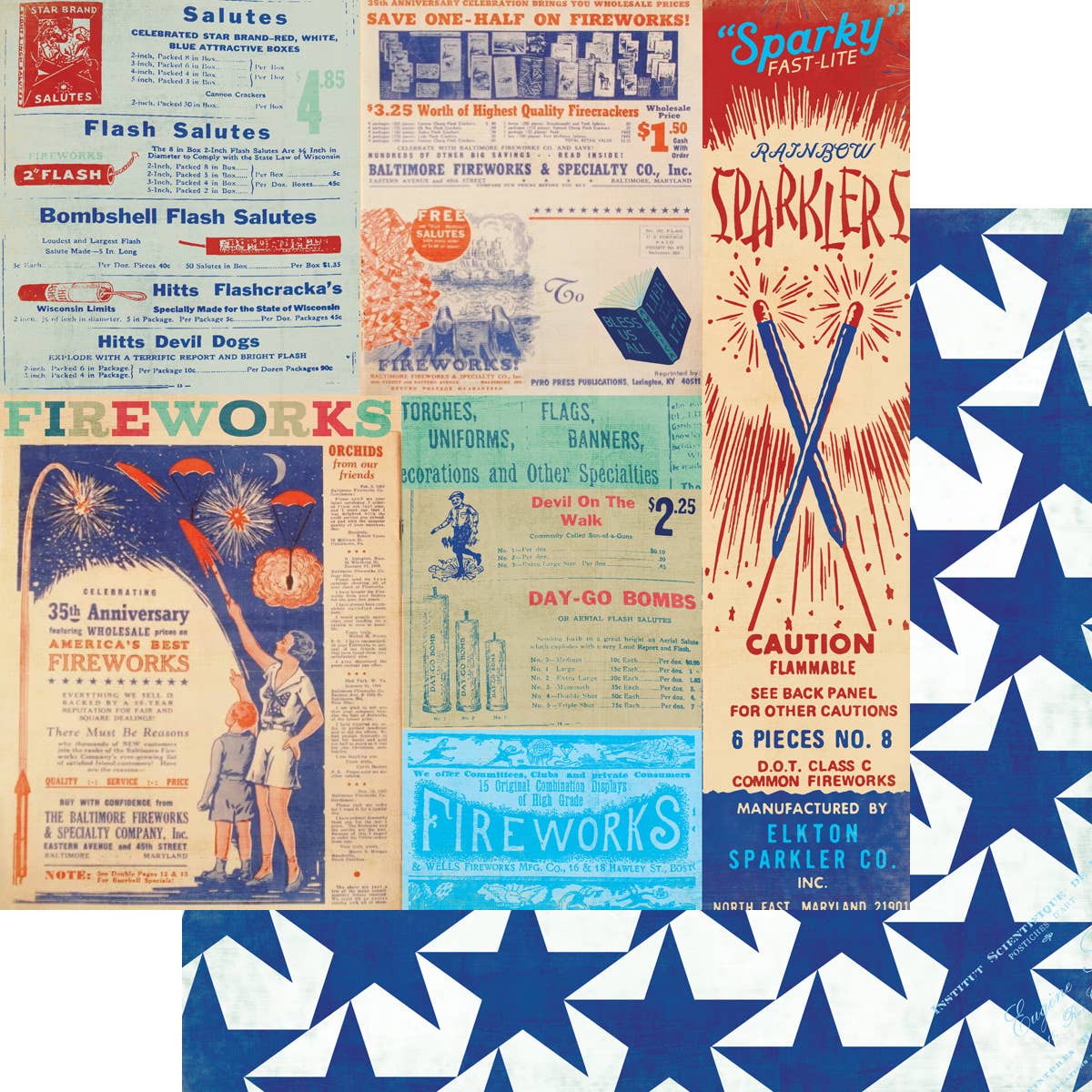 Fancy Pants Designs - Wholesale Scrapbook - Freedom & Fireworks - Big Bundle Kit9