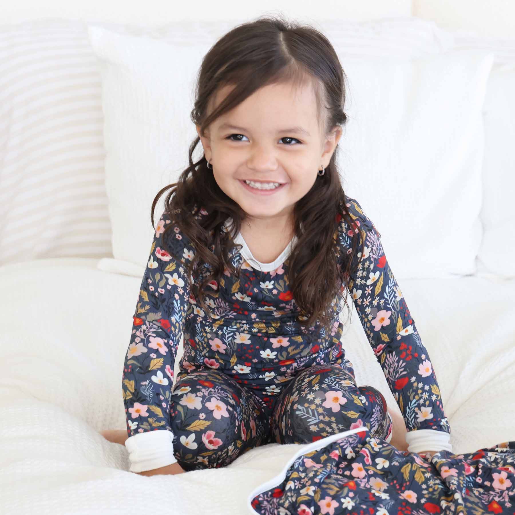 Caden Lane - Wholesale Sleepwear Set - Kids - Midnight Meadow Two Piece Pajama Set9