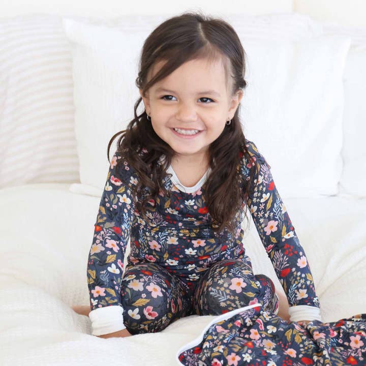 Caden Lane - Wholesale Sleepwear Set - Kids - Midnight Meadow Two Piece Pajama Set9