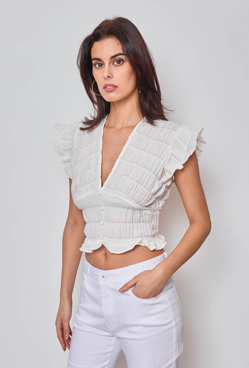 KY CREATION PARIS - Wholesale Blouse - Women's - Flared sleeve top1