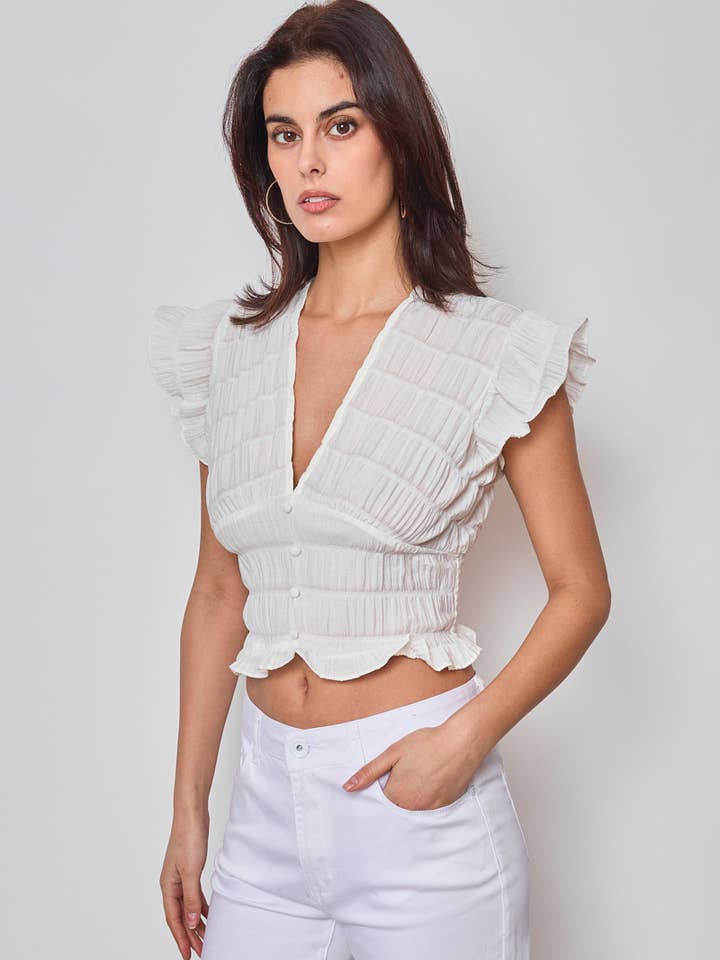 KY CREATION PARIS - Wholesale Blouse - Women's - Flared sleeve top1