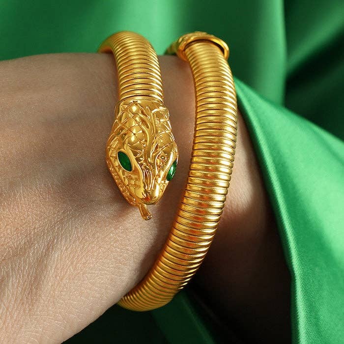 LanLivia - Wholesale Bangle Bracelet - Chunky Cobra Design Stretch Bracelet1