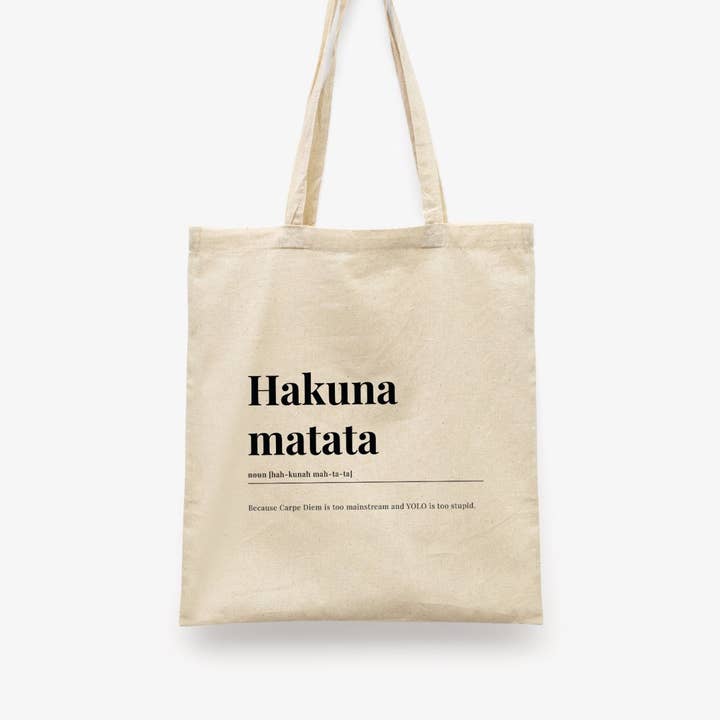 Mala de algodão Hakuna Matata por atacado de DesignPlace