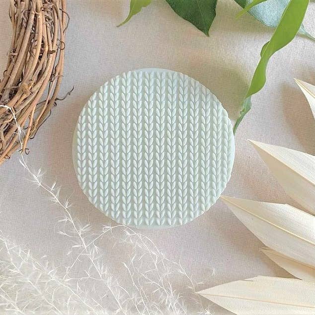 Knitted Pattern Texture Mat Embosser. for wholesale by Welshcrafter Design