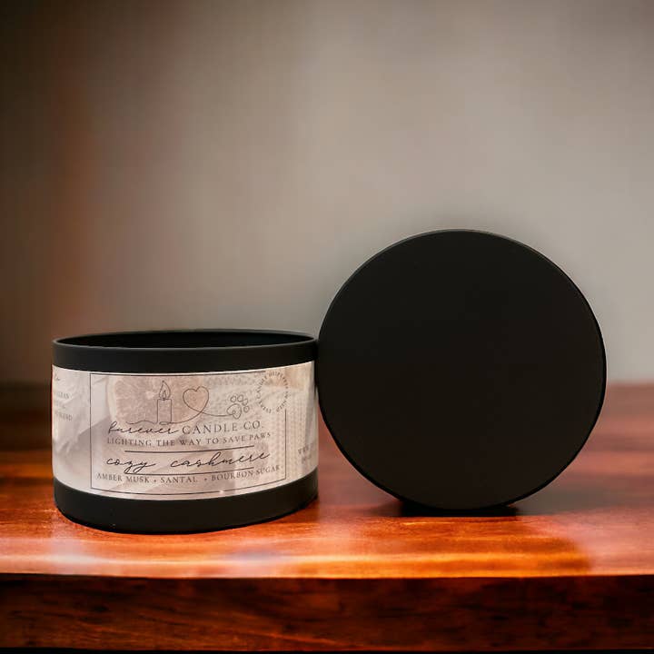 Cozy Cashmere Double Wick Candle for wholesale by Furever Candle Co.