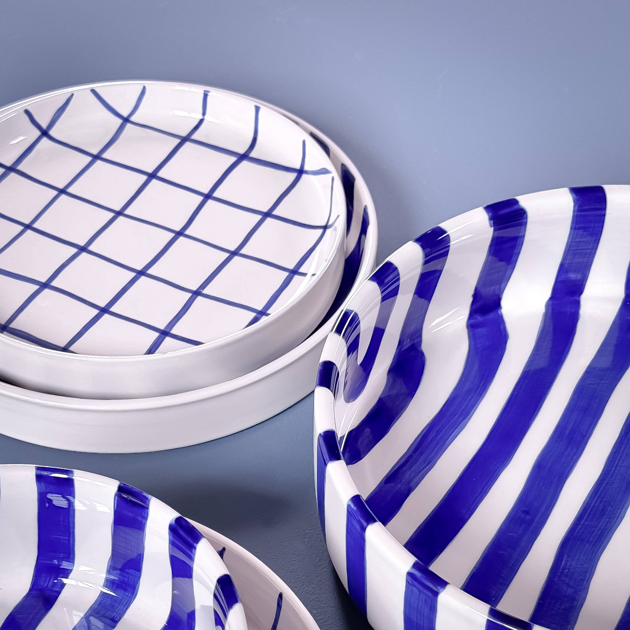 Magazin Minori - Wholesale Bowl - Large bowl Stripes - mare blue4