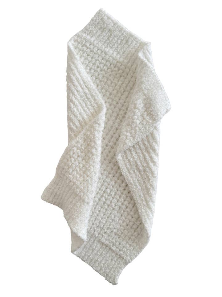 Phufy® Bliss Waffle Mini Blanket, White for wholesale by SpearmintLOVE