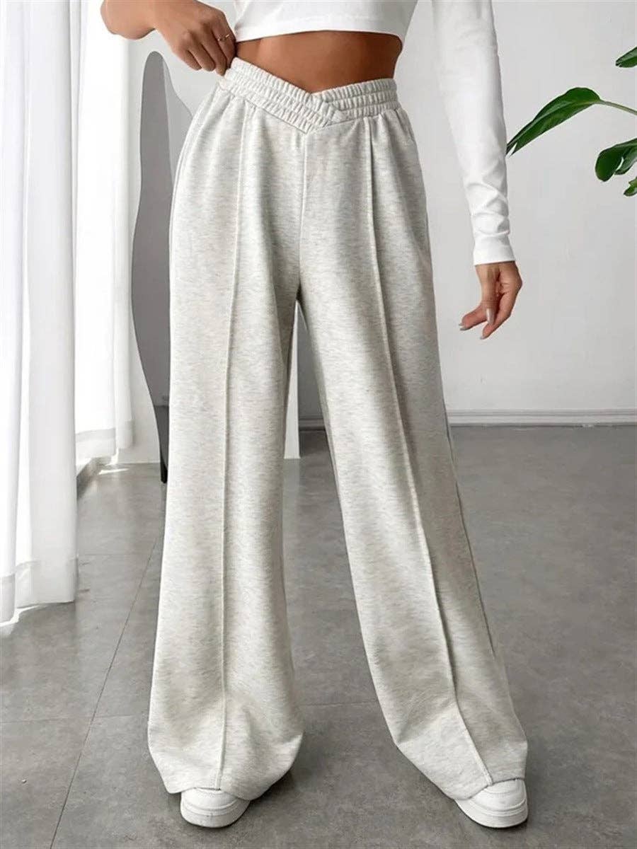safistyle - Wholesale Pants - Women's - Women’s Solid Color Wide Leg Casual Pants0
