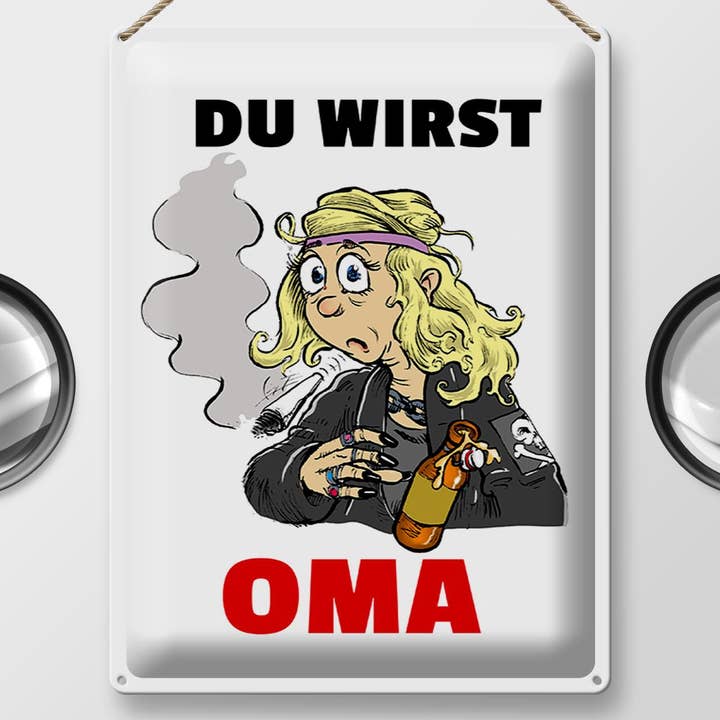 Femer - Wholesale Sign - Tin sign saying 30x40 cm Du werden OMA metal decorative sign1