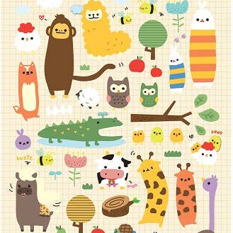 01009 Animal Farm Stickers for wholesale by BCmini