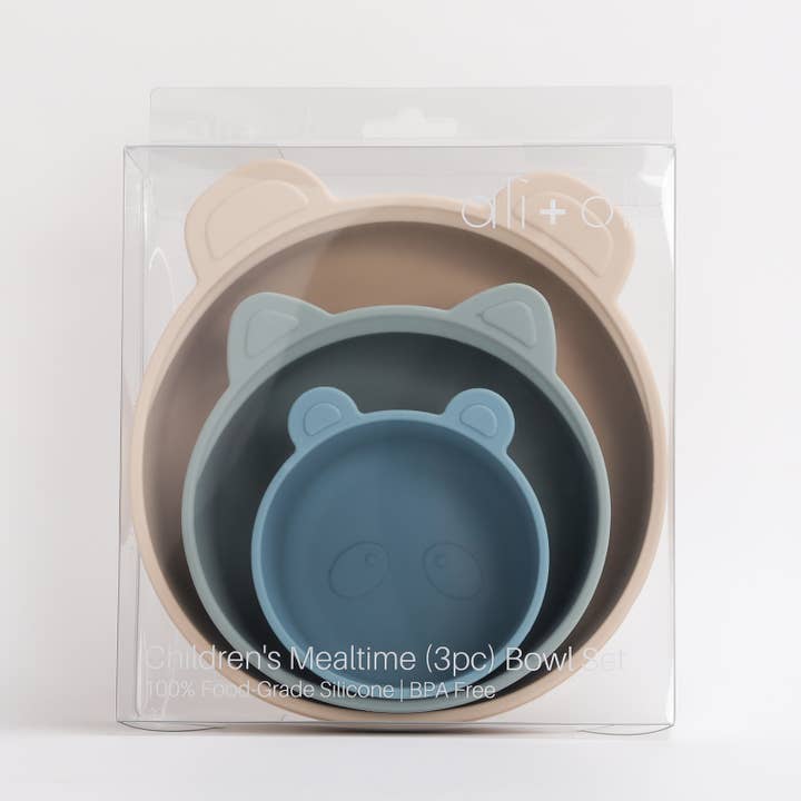 Ali+Oli - Wholesale Snack Box - Kids & Baby - Ali+Oli (3pc) Stackable Snack Bowl Set ( Blue Horizon)1