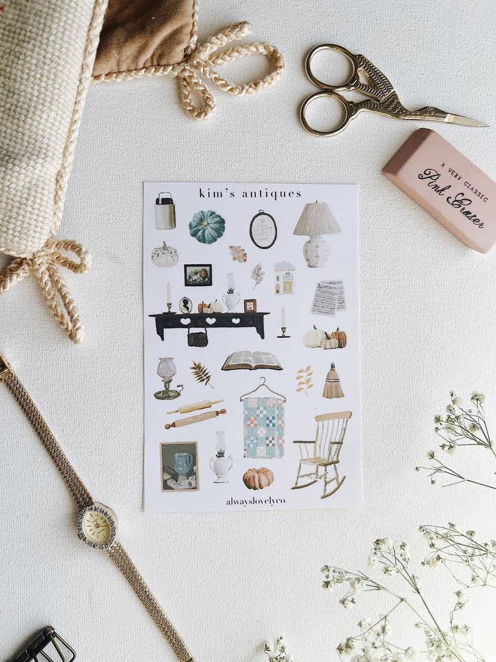 Kims antikvitetsmærkatark for engroshandel hos alwayslovelyco