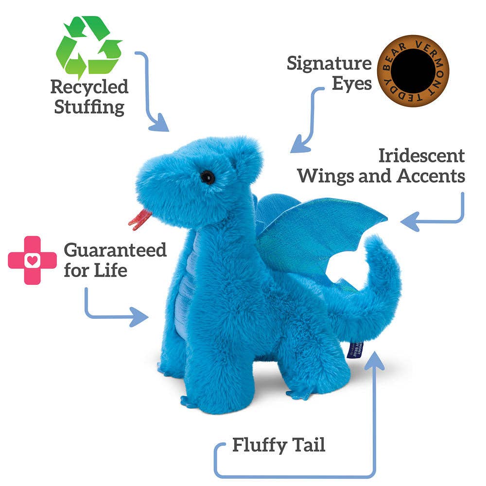 Vermont Teddy Bear - Wholesale Stuffed/Plush Toy - Kids & Baby - 18 In. Oh So Soft Blue Dragon2