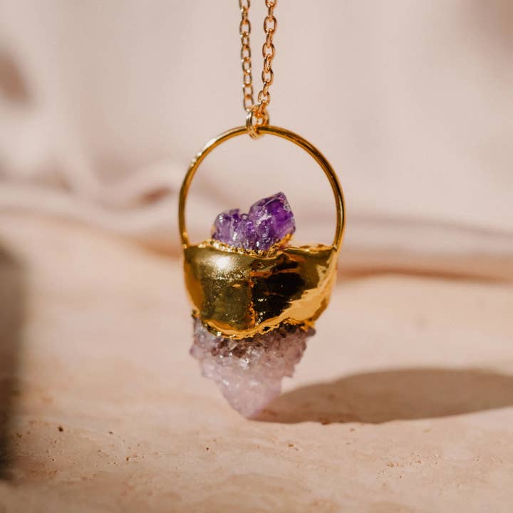 PHOEBE´S - Wholesale Pendant/Charm Necklace - Collar Largo de Amatista Natural1
