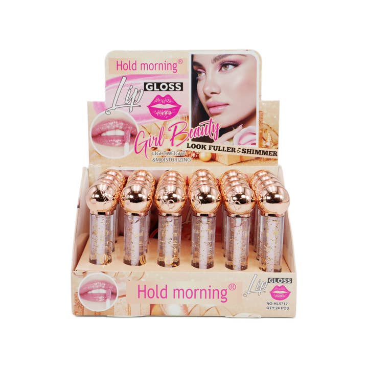 Cap Zone – Engroshandel Lipgloss – Kirsebær Rose Guld Glimmer Duftende Lipgloss - 24 stk.
