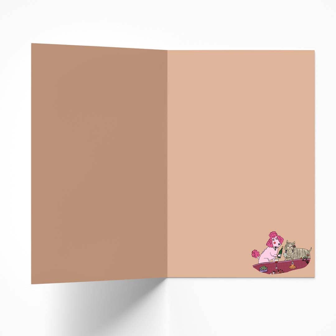 Eat the Moon | Greeting cards and stationery – wholesale Vänskapskort – Låt oss dricka vin och prata skit1