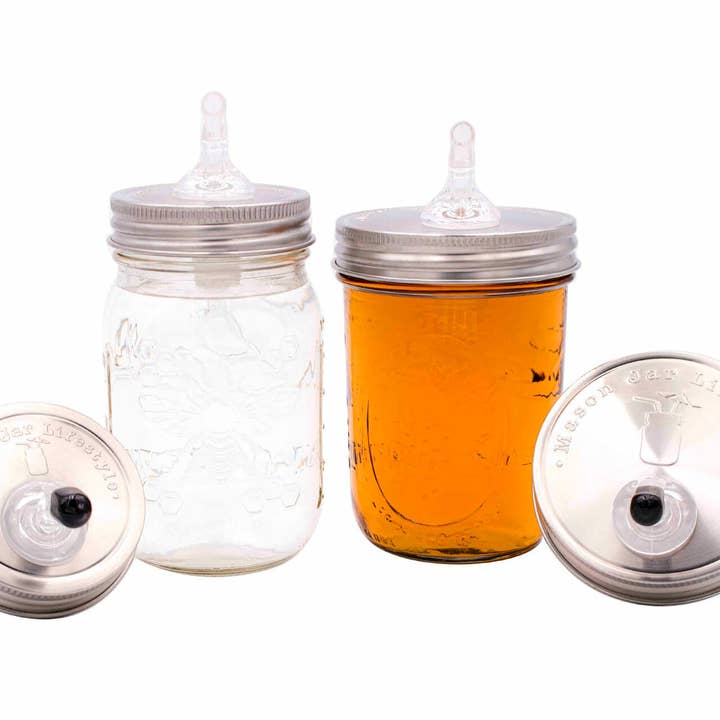 Mason Jar Lifestyle - Wholesale Liquor Dispenser - Liquor Pour Spout Stainless Steel Lid for Mason Jars