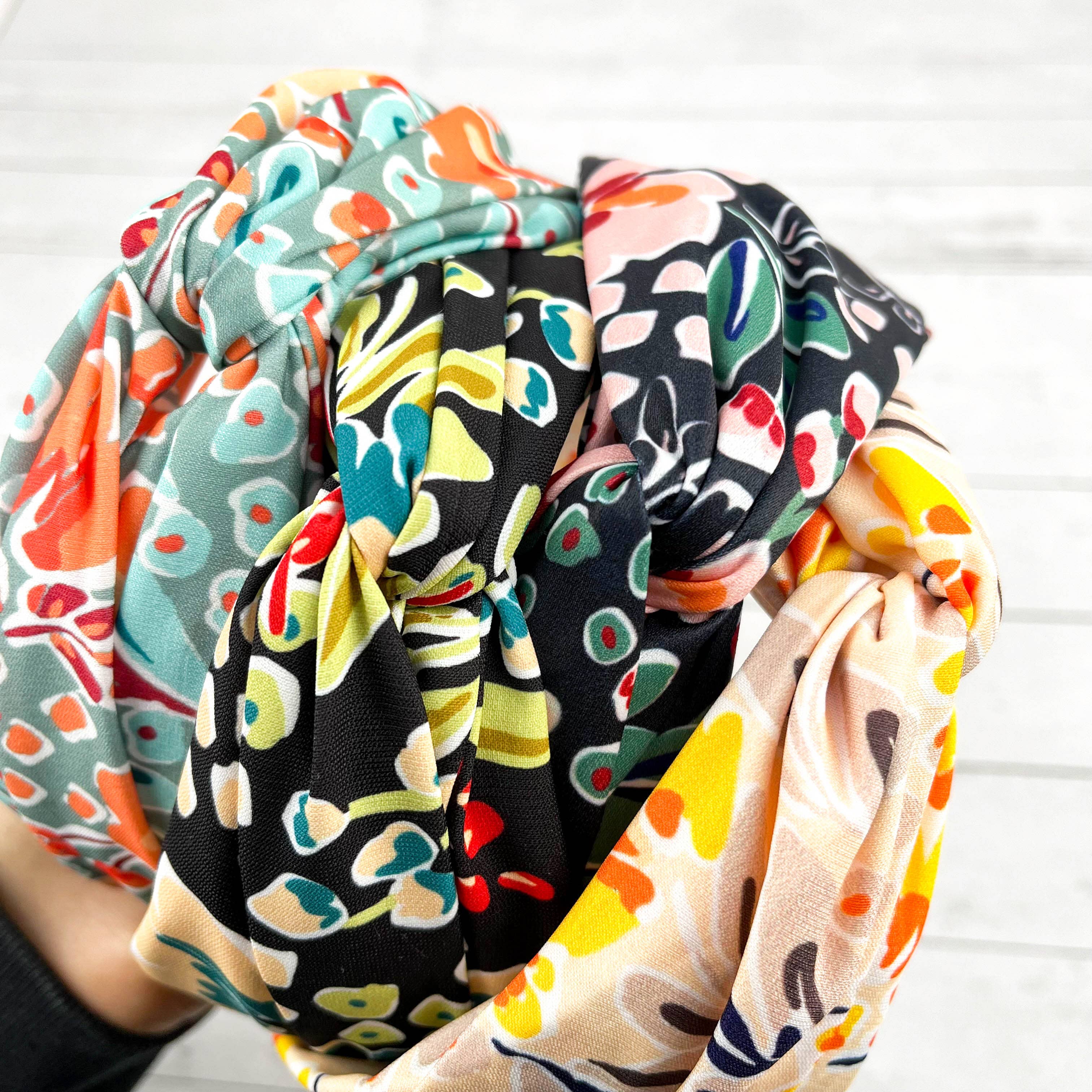 SoapElenGlen - Vente Bandeau – femme - Bandeau noué en chiffon vintage à fleurs4