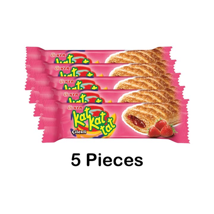 Aladdin - Wholesale Cookie - Ulker | Kat Kat Tat Puff Pastry with Strawberry Filling