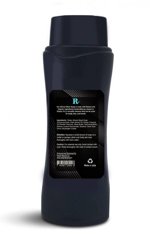 Roses Natural – wholesale Body wash/shower gel – Liquid African Black Soap1