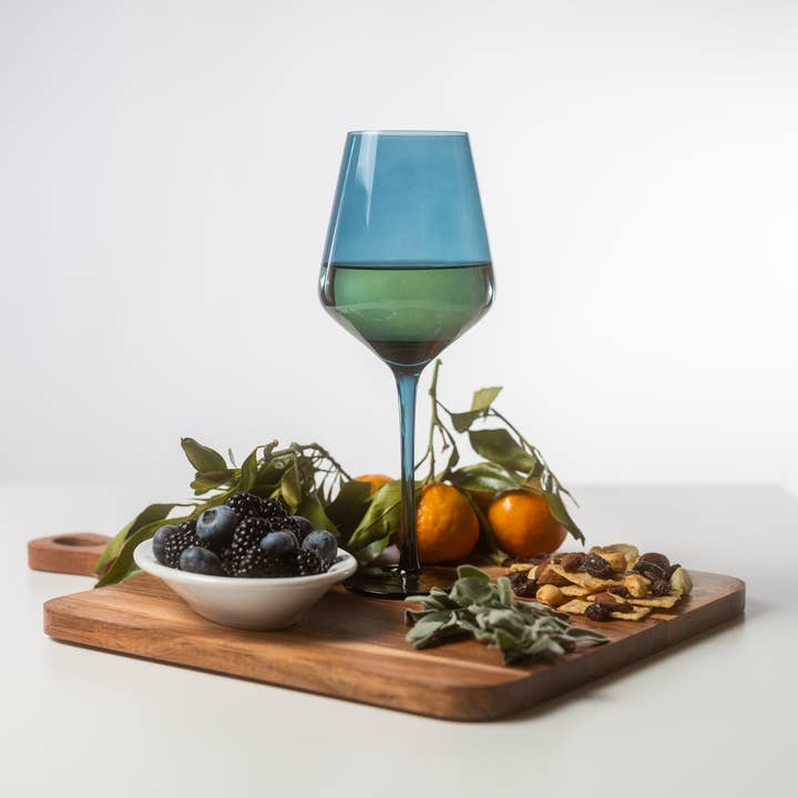 Saludi Glassware - Wholesale Wine Glass - Midnight Blue Color Wine Glasses