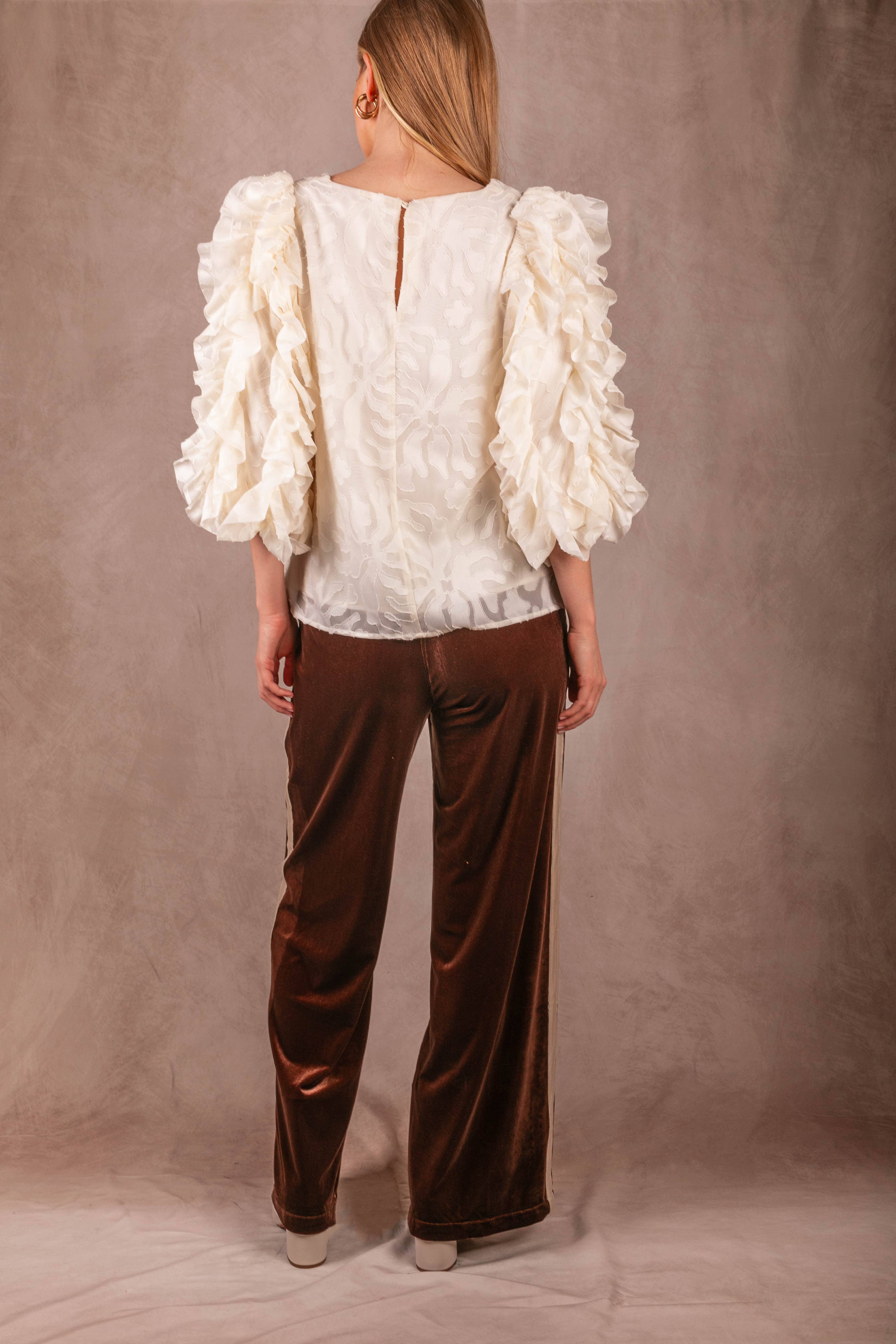 Before You Collection - Wholesale Pants - Women's - Velvet Contrast Side Stripe Wide Leg Pants8