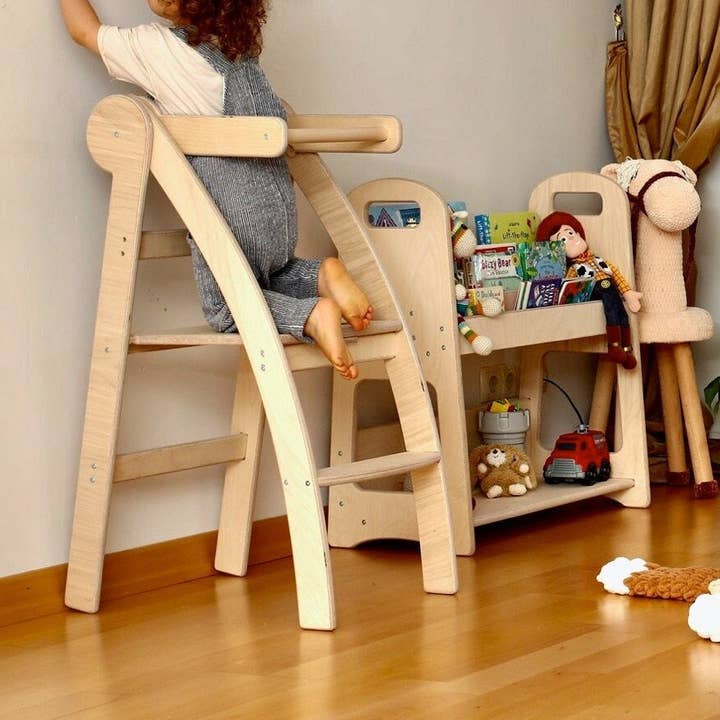 Handgemaakt Montessori-meubilair voor peuters, houten kinderkrukje voor wholesale door kidodido