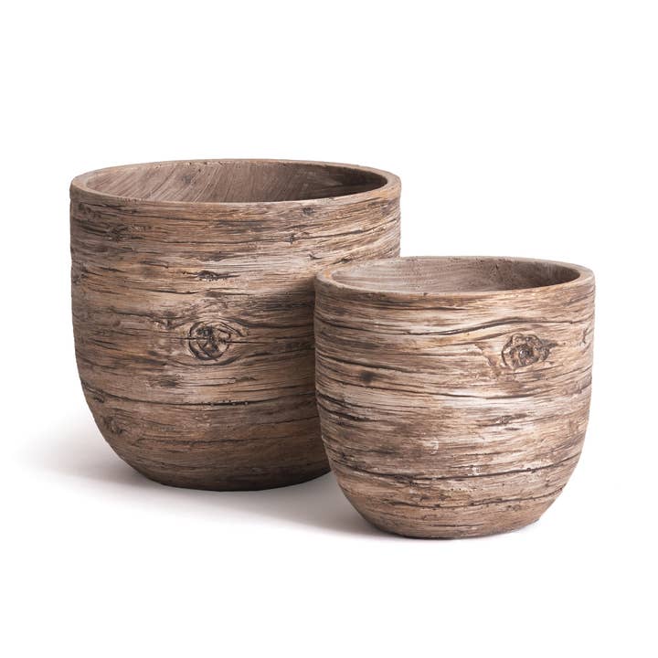 Napa Home & Garden - Wholesale Plant Pot - Wilder Faux Bois Pots, Set Of 2