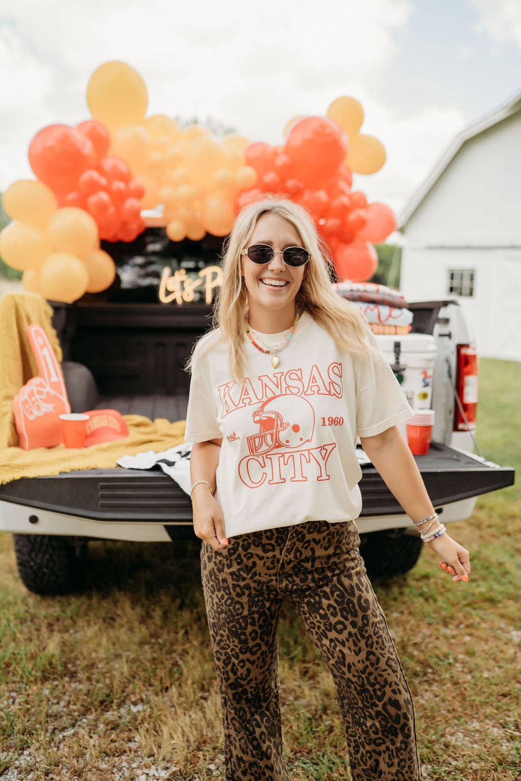 Jules Co - Wholesale Screen Printed T-Shirt - Women's - Kansas City x 1960 Football Tee4