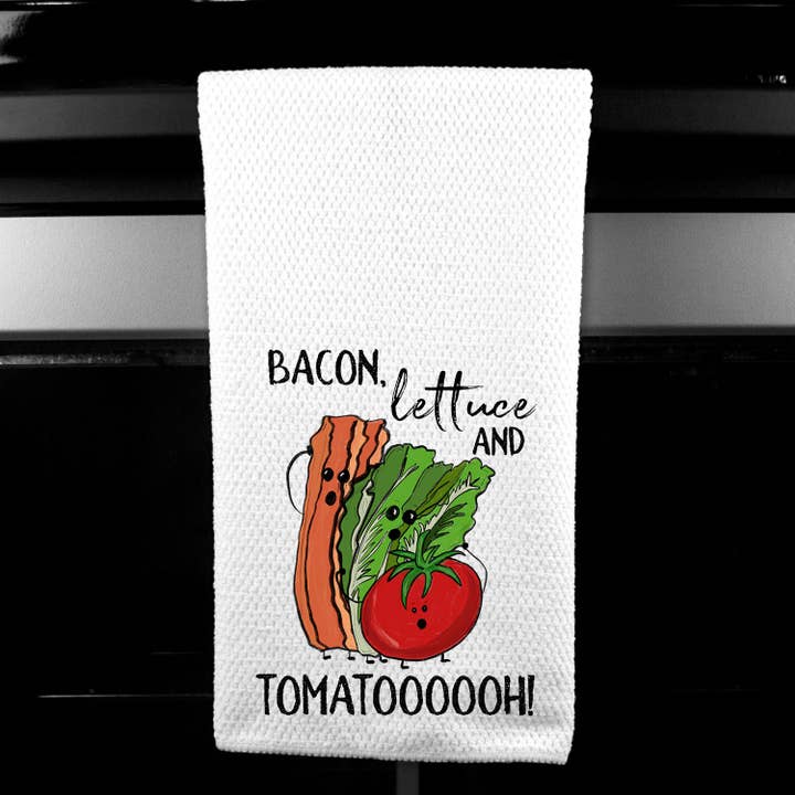 Dasha Alexander - Wholesale Tea Towel - Bacon Lettuce and Tomatoooooh Microfiber Towel