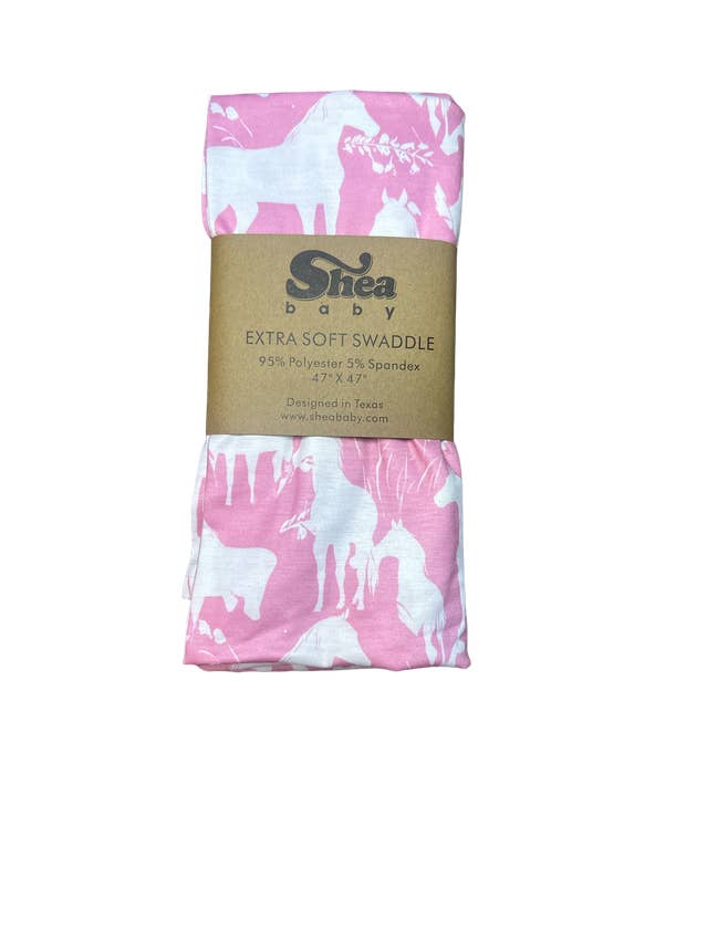 Grazing Horse Swaddle for wholesale by Shea Baby