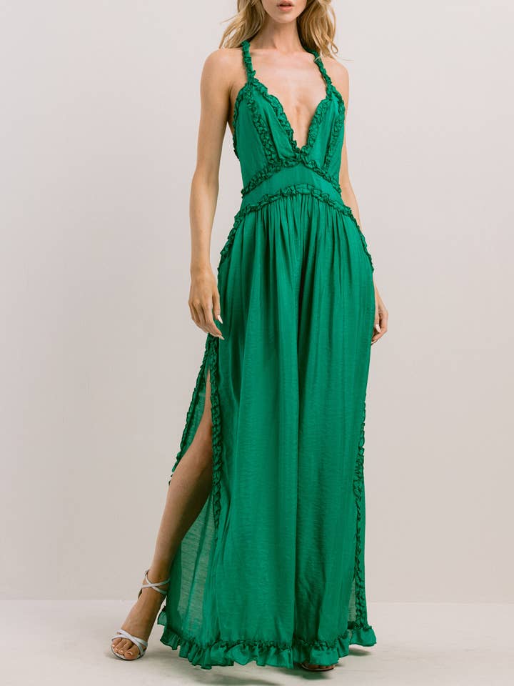 Mini tuta a spacco con dettagli arricciati per la vendita all'ingrosso da parte di Dear Daisy