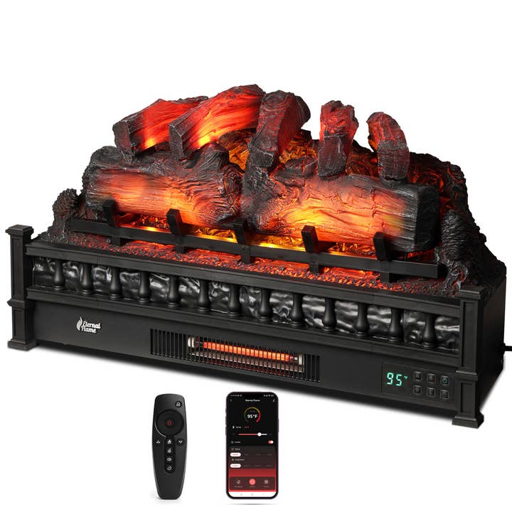 TURBRO - Wholesale Fireplace Screen - Eternal Flame EF30-PB Electric Fireplace Logs
