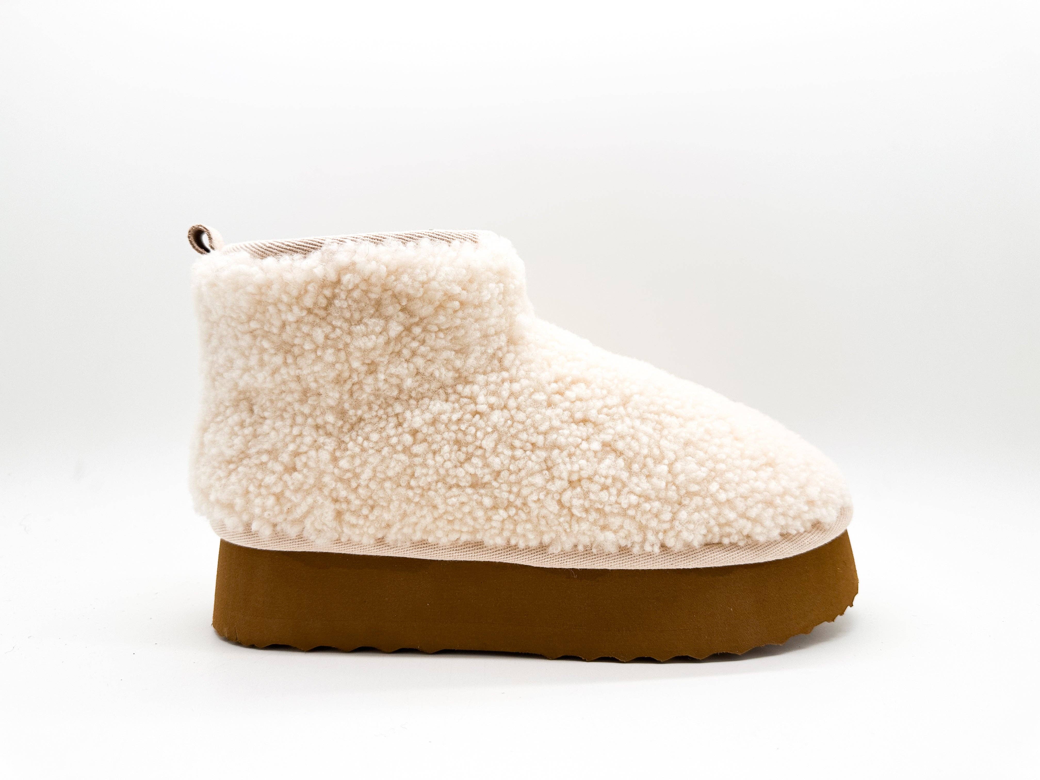 thies 1856 ® Platform Shearling Shorty Boots beige for wholesale on Faire1