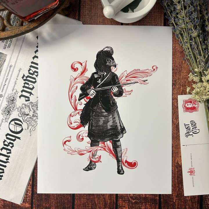 Hawk Woman - Fine Art Print - Gaslamp Fantasy for wholesale by Doc Galahan