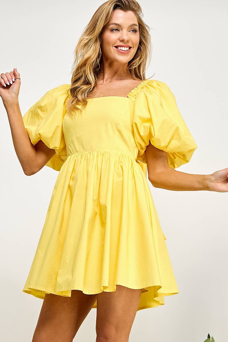 Sweet Lemon - Wholesale Dress - Women's - Cloudpuff Bow-Back Mini Dress4