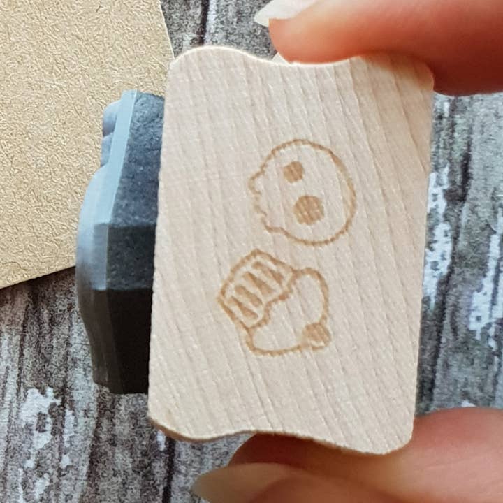 Tampon en caoutchouc Sun Mini pour la vente par Skull and Cross Buns Rubber Stamps