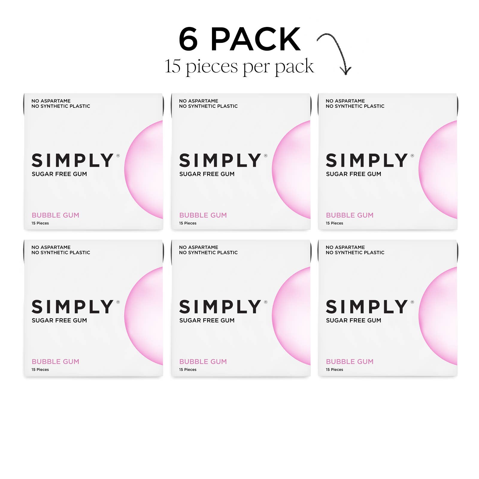 Simply Gum – wholesale Tuggummi – Sockerfritt Tuggummi - Naturligt + Plastfritt | 6-pack5